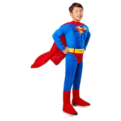 Image of Rubie&#039;s 882626TODD000 Muscle Chest Superman Kids Fancy Dress, Multi Color, 1 2 Years
