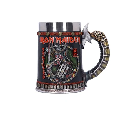 Image of Nemesis Now Iron Maiden Senjutsu Tankard 15.5cm, Resin, Grey, Officially Licensed Merchandise, Includes Removable Insert, Cast in The Finest Expertly Hand Painted