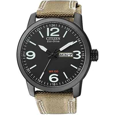 Image of Citizen Mens Beige Watch BM8476 23EE Fabric One Size