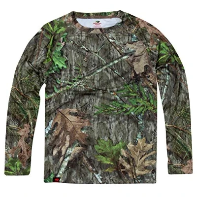 Image of Mossy Oak Mens Camo Hunting for Men Long Sleeve Shirt, Bottomland, XX Large US
