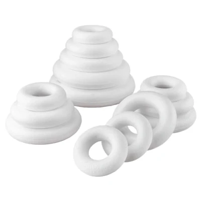 Image of MCE Commerce Polystyrene Rings 5 x 7.5 cm 4 10 3 12 cm, 1 15 17 White, 7,5cm, 10cm, 12cm, 15cm, 17cm