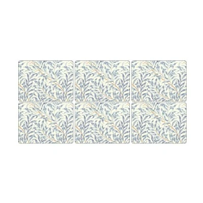 Image of Morris &amp; Co Willow Bough Blue Placemats Set of 6
