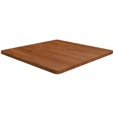 Image of vidaXL Square Table Top Dark Brown 70x70x2.5cm Treated Solid Wood Oak