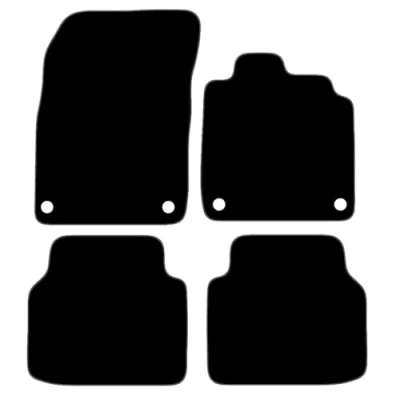 Image of Carsio Carpet Car Mats For Skoda Enyaq 2021+ Onwards Tailored Fit Floor Mat Set Complete Accessory Black Custom Fitted All Weather, Anti Slip Backing &amp; Grey Trim
