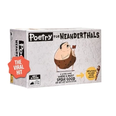 Image of Poetry for Neanderthals by Exploding Kittens 2+ Players Ages 7+ 15 Minutes to Play Competitive Word Guessing Game Party Game, Family Night, Kid and Adult Card