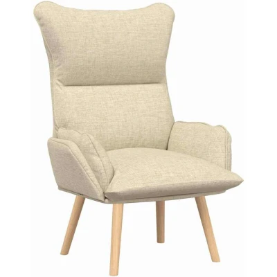 Image of vidaXL Relaxing Chair Cream Fabric