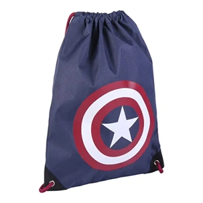 Image of CERDÁ LIFE&#039;S LITTLE MOMENTS Unisex Kid&#039;s Capitan America Children&#039;s String Backpack Bag Official Marvel License, Dark Blue, Normal