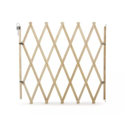 Image of Bettacare Expandable Pet Barrier, 60cm 108cm, Natural, Wood, Retractable Dog Safety Gate, Barrier for Puppy and