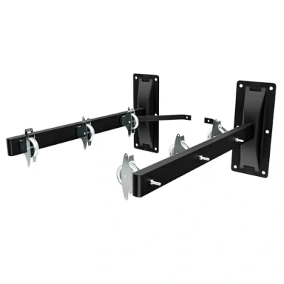 Image of Amig Fixed Wall Clothesline 6 Stainless Steel Pulleys for 3 Ropes Supports Large Capacity of Wet Clothes Outdoor Use Easy Installation Compact and Durable Black 45 x 18.5 8 cm