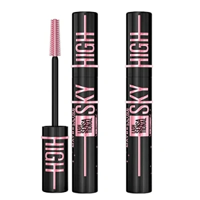 Image of Maybelline New York Sky High Lash Sensational Volumising and Lengthening Mascara Colour Cosmic Black with Flexible Brush for Long Defined Fuller Lashes 2 Cosmetics