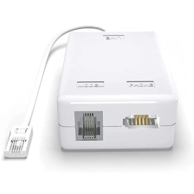 Image of ASNQ ADSL Filter Microfilter for Phone/Broadband BT Plug to RJ11 Connector Broadband Sky Talktalk Modem Telephone Fax Internet and Splitter