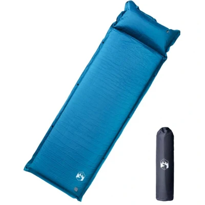 Image of Self Inflating Camping Mattress with Pillow 1 Person Turquoise Vidaxl