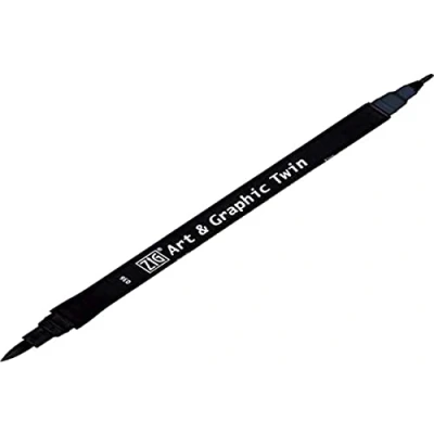 Image of Kuretake ZIG Art and Graphic Twin Tip Brush Marker Pen 036 Indigo