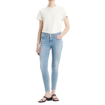 Image of Levi&#039;s Women&#039;s 711 Double Button Jeans, Blue Wave Light, 26W / 30L