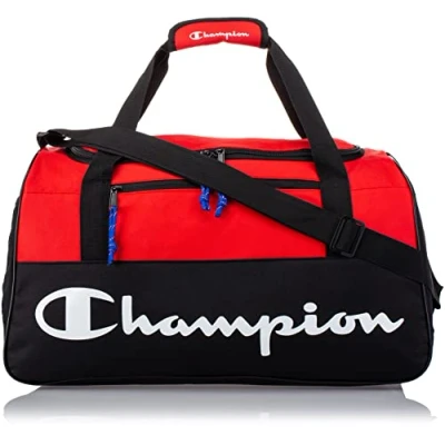 Image of Champion Unisex&#039;s Velocity Duffel Bag, Red, One Size