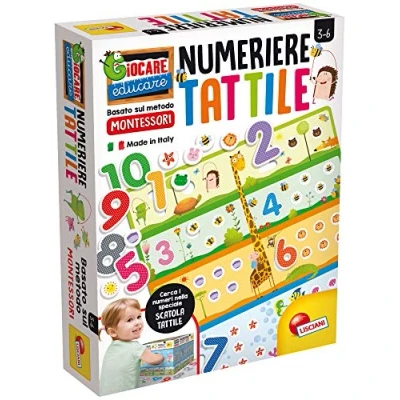 Image of Liscianigiochi 72453 Montessori Tactile Numbers, Multi Coloured