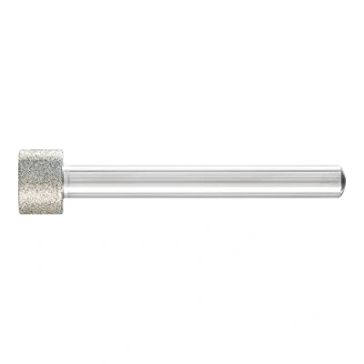 Image of Pferd DZYN12,08/6D126 Diamond Grinding Point Cylindrical Shape 12x8x6mm D126, Silver/Gold, 12 x 8 6 mm