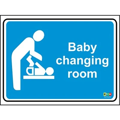 Image of 20cmx15cm Baby Changing (Self Adhesive Sticker Label Sign)