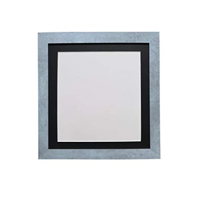 Image of FRAMES BY POST H7 Picture Photo Frame Mineral Grey with Black Mount 12 x Image Size 8 Inch