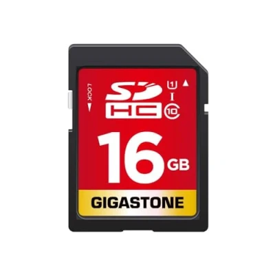 Image of Gigastone 16GB SD Card, Speed Class 10 C10 U1, UHS I SDHC Memory Full HD video available