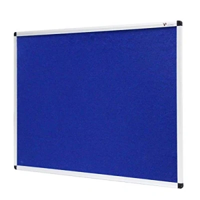 Image of Viz Pro Blue Felt Board Pin Noticeboard 1200X900mm
