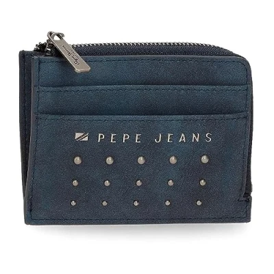 Image of Pepe Jeans Holly Blue card holder 11.5 x 8 1.5 cm Faux Leather, blue, One Size,