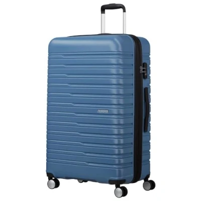 Image of American Tourister Flashline Spinner L, Suitcase, 78 cm, 100/109 Blue (Coronet Blue), Coronet Blue, L (78 L), Suitcases &amp; Trolleys
