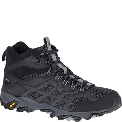 Image of Merrell Men&#039;s Moab FST 2 Mid GTX Waterproof Walking Shoe, Black, 11
