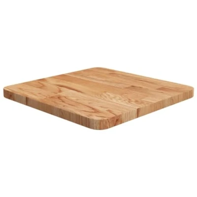 Image of vidaXL Solid Oak Wood Table Top Multipurpose Square Tabletop for Side Tables, Coffee Shelves, Light Brown 40 x 2.5 cm