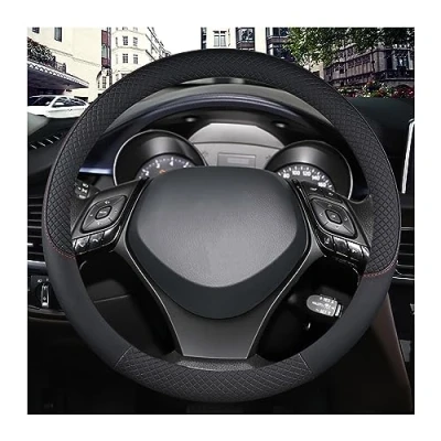 Image of Steering Wheel Cover For Toyota C HR CHR 2017 2022 Izoa 2018 2021 Car Protector (Color : Black)