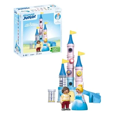 Image of Playmobil 71457 JUNIOR &amp; Disney: Cinderella&#039;s Castle, toys for toddlers, made from over 90% plant based plastics, gifting toy and fun imaginative role play, playsets children ages 12 months+