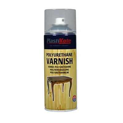 Image of Plasti Kote PKT591 Polyurethane Clear Gloss Varnish Spray, 400ml