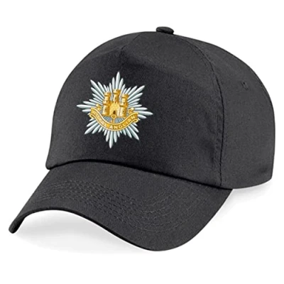 Image of PSave Royal Anglian Regiment Insignia Embroidered Baseball Cap British Army Military Embroidery (Black)