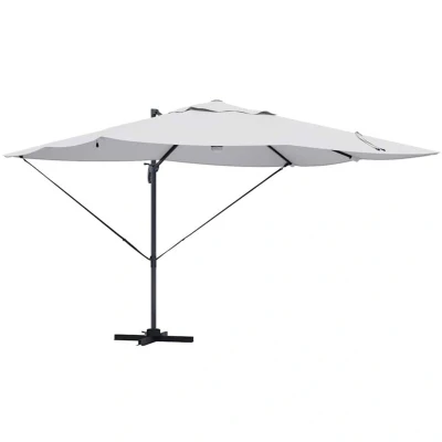 Image of vidaXL Cantilever Umbrella Sand Polyester, Aluminium Large Foldable