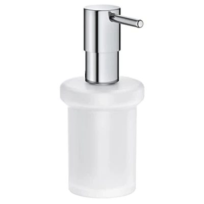 Image of GROHE Start Spare Soap Dispenser in for and Cube QuickFix Holders. Glass Metal, Filling Quantity 160 ml, Size 157 x 92 mm, Stainless Steel Look, 41188DC0