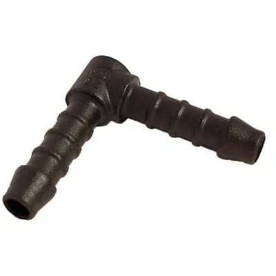 Image of 2x 8mm 90&#039; Right Angle Hose Tupe Pipe Connectors Tube Connector Joiner Air Fuel Water FREE FIRST CLASS UK POSTAGE!