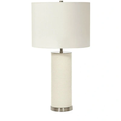 Image of Ripple White 1 Light Table Lamp White, E27
