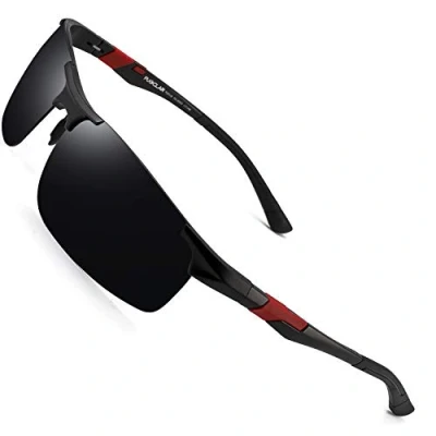 Image of PUKCLAR Mens Driving Sunglasses Polarised Sports Al Mg Metal Frame Cycling Fishing Golf Goggles