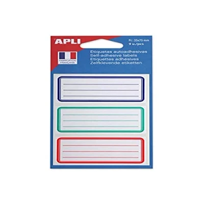 Image of APLI 111981 School Labels 35 x 75 mm Pack of 9