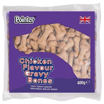 Image of Pointer Chicken Flavoured Gravy Bones Enriched with Vitamins &amp; Minerals, Great for Teeth , (6 x 400g) 2.4kg
