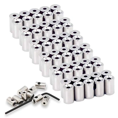 Image of EuTengHao 60 Pieces Pin Keepers Locks Backs Locking Clasp Keeper (9mmx5.5mm,Silver)