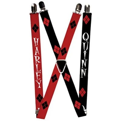 Image of Buckle Down Men&#039;s Suspender Harley Quinn, Multi, One Size