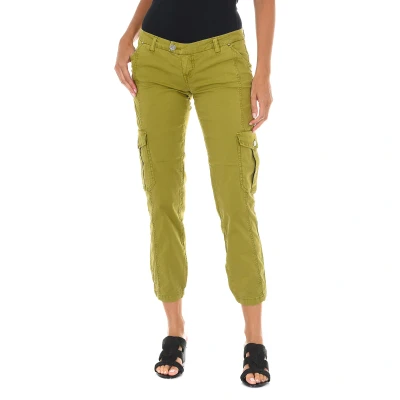 Image of Met Womens Trousers Pollon Green Cotton Size 28 (Waist)