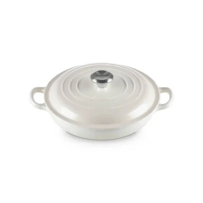 Image of Le Creuset 22cm Signature Shallow Casserole Meringue