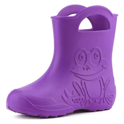 Image of Ladeheid Children&#039;s Girl&#039;s Boy&#039;s EVA Wellington Boots Rain Shoes LA CA 01 (Lilla, 5.5/6 UK)