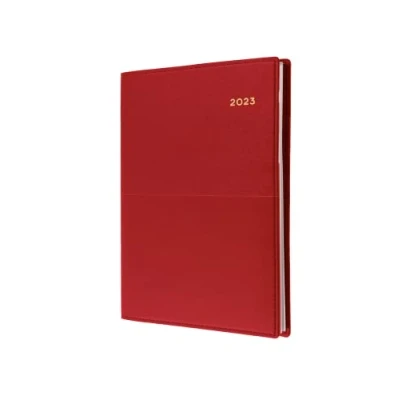Image of Collins Valour A5 Day to Page 2023 Diary Red (VAL251.15 23) Complete Business Planner, Agenda and Journal Organiser