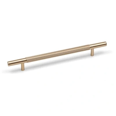 Image of 160mm Knurled Gold Brass Kitchen Cupboard Bar Handle Cabinet Door Drawer Furniture Wardrobe Pull