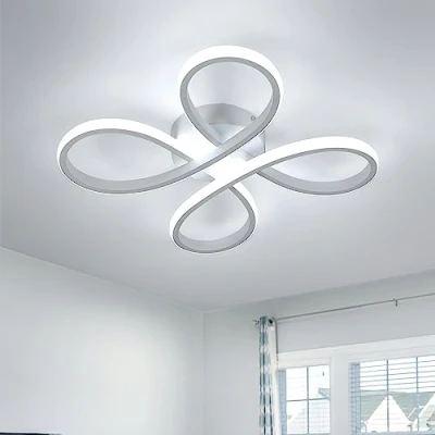 Image of Comely LED Ceiling Light, 30W 3500LM Modern Light Fittings Ceilings, Creative Flower Shaped Lamp for Bedroom Corridor Dining Room, Cool White 6500K