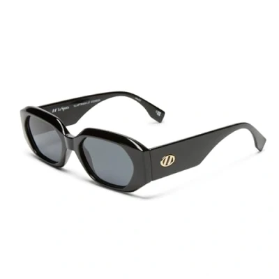 Image of Le Specs SLAPTRASH IVORY Sunglasses for Women Oval Frame Shape with High UV Protection LSU2329601, Smoke Mono/Black