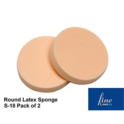 Image of Round Latex Make up Sponges, 2 in a Pack (S 18)